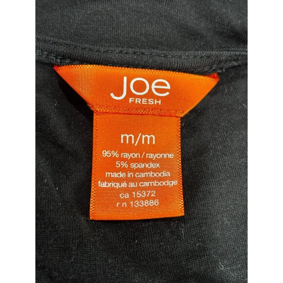 Joe Fresh Black Sleeveless Wrap Midi Dress M Rayon & Spandex - Picture 4 of 8